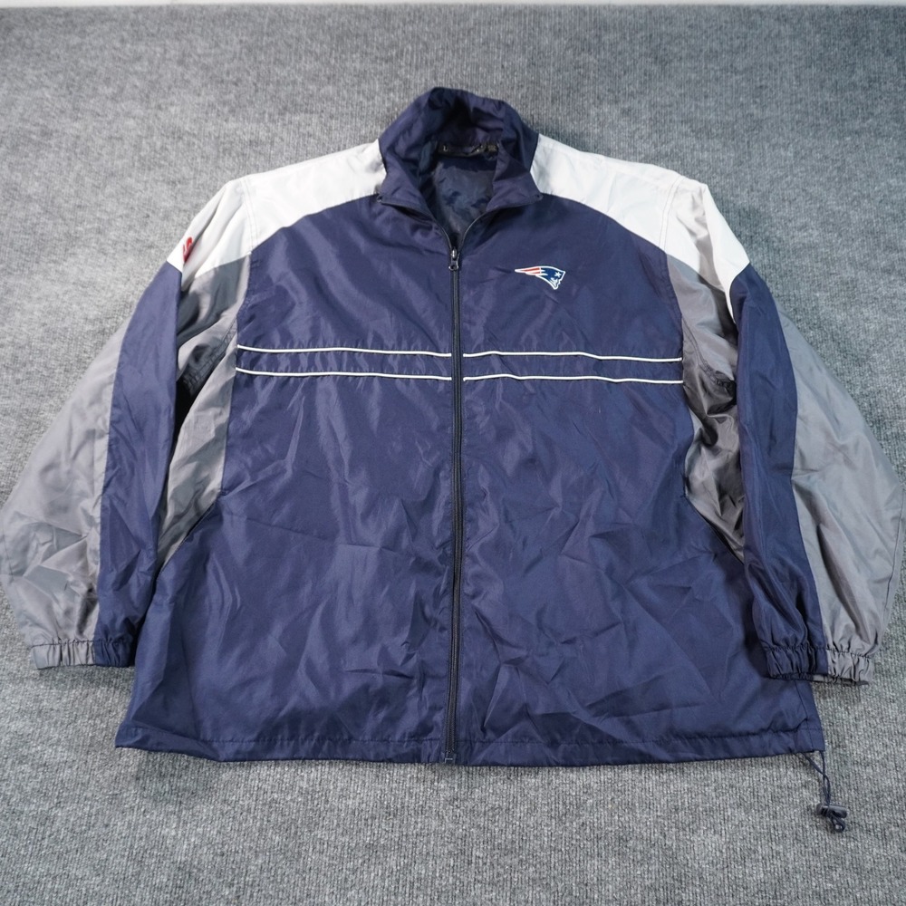 Dunbrooke New England Patriots Jacket Mens 2XL Blue Full Zip Windbreaker NFL